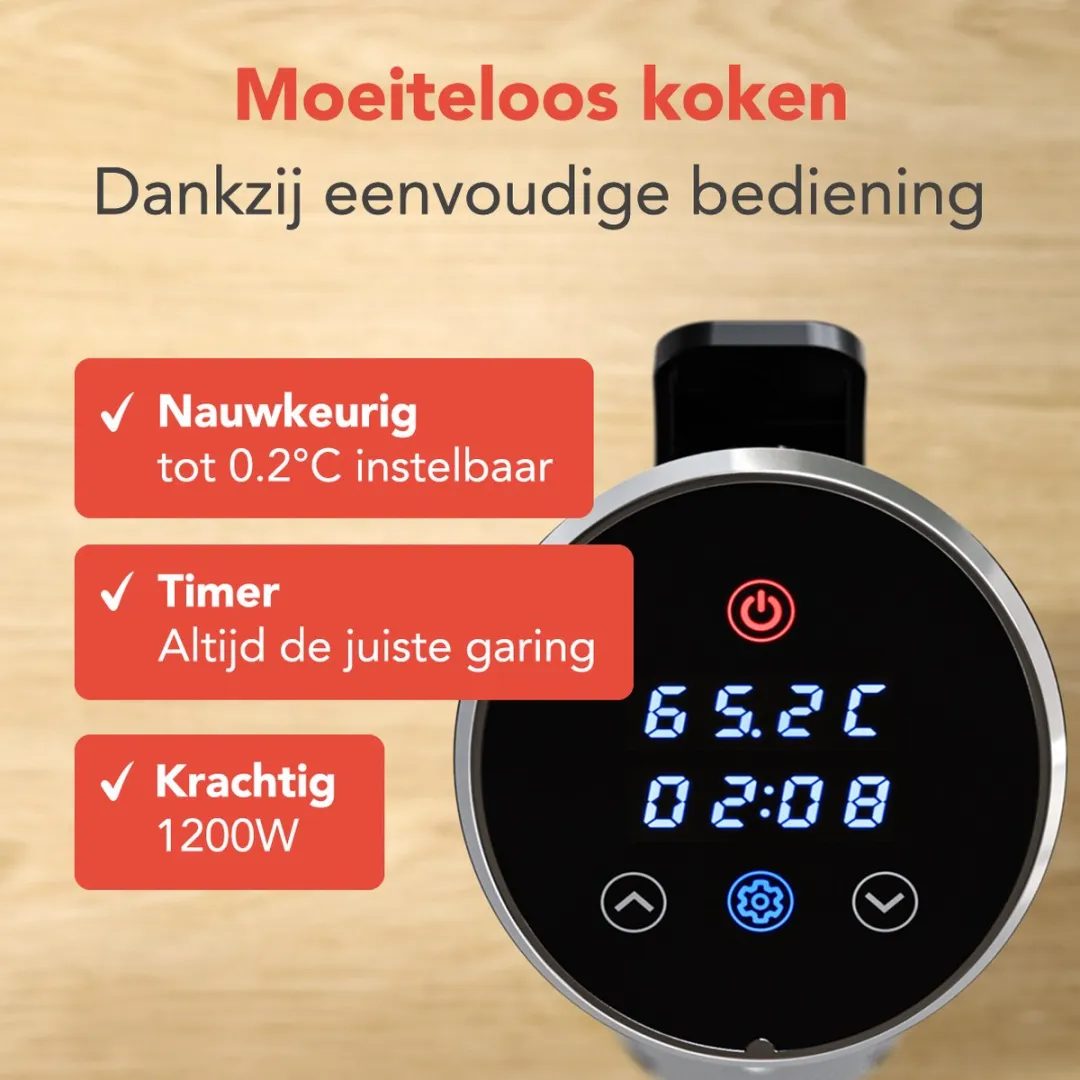 KitchenBrothers Sous Vide Stick KB1004077 1200W - Zwart
