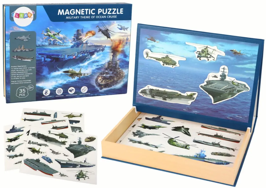 Lean Toys Magnetische Puzzels met Militair Thema