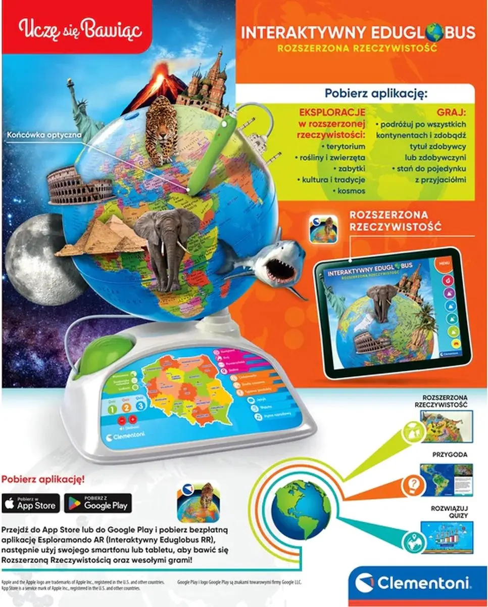 Clementoni Eduglobus 50847 - Multicolour - afbeelding 2 van 5