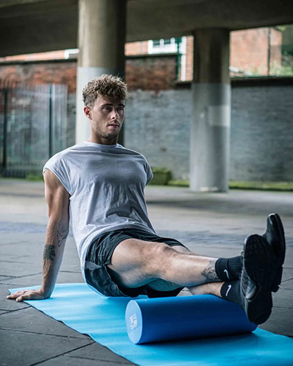 Urban Fitness 4mm Yoga Mat - Blauw - afbeelding 2 van 4