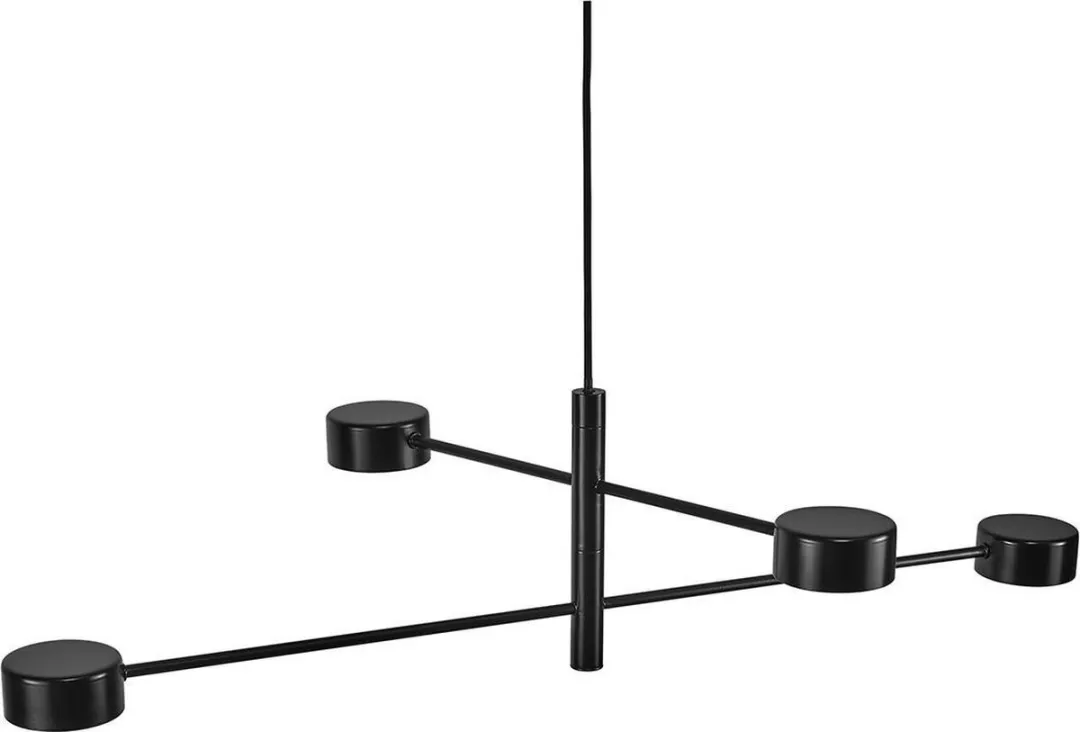 Nordlux Clyde Hanglamp - 4 Lichtpunten - 2700K - Zwart