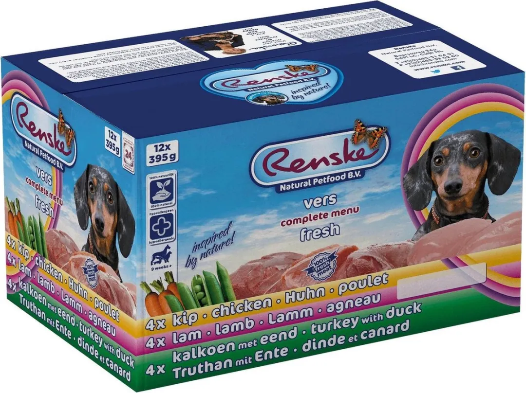 Renske Adult Multi Hondenvoer - Kip Kalkoen Lam 12x395g - afbeelding 6 van 6