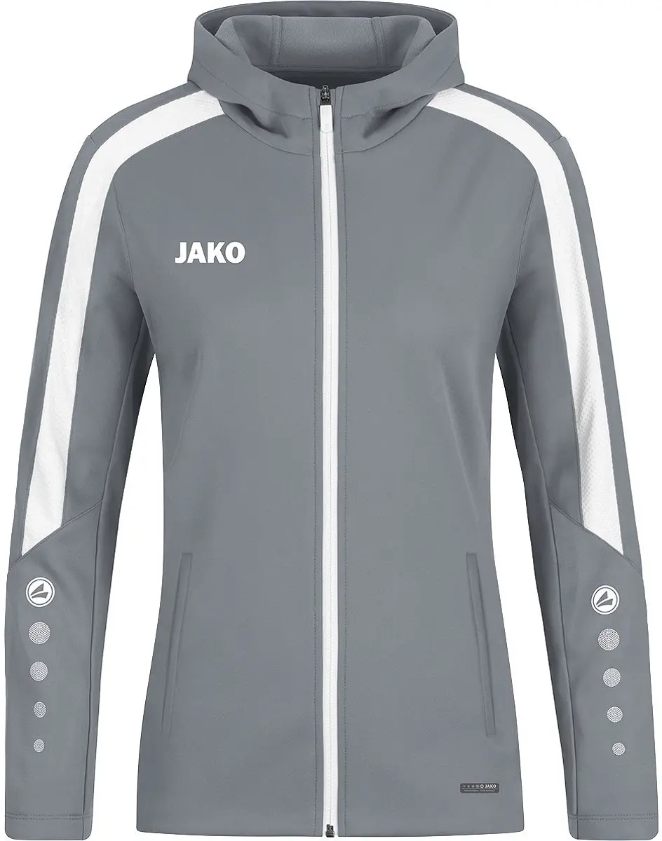 JAKO Power Dames Jas met Kap - Steengrijs - 44 - afbeelding 3 van 5