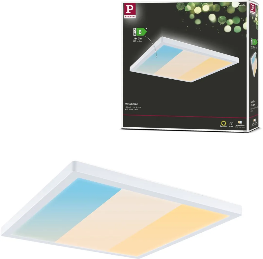 Paulmann Atria Shine LED-paneel 298x298mm 15,7W 2100lm Wit
