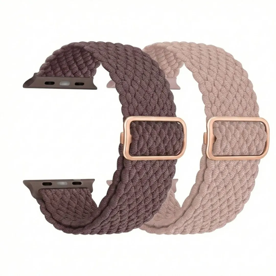 NUVEX Roze Bruin Nylon Horloge Band