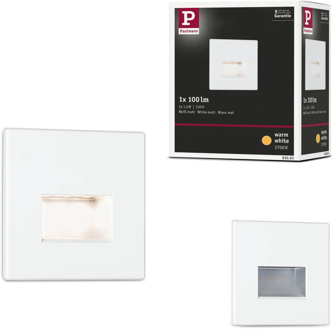 Paulmann Edge LED Wandinbouwlamp 1,2W