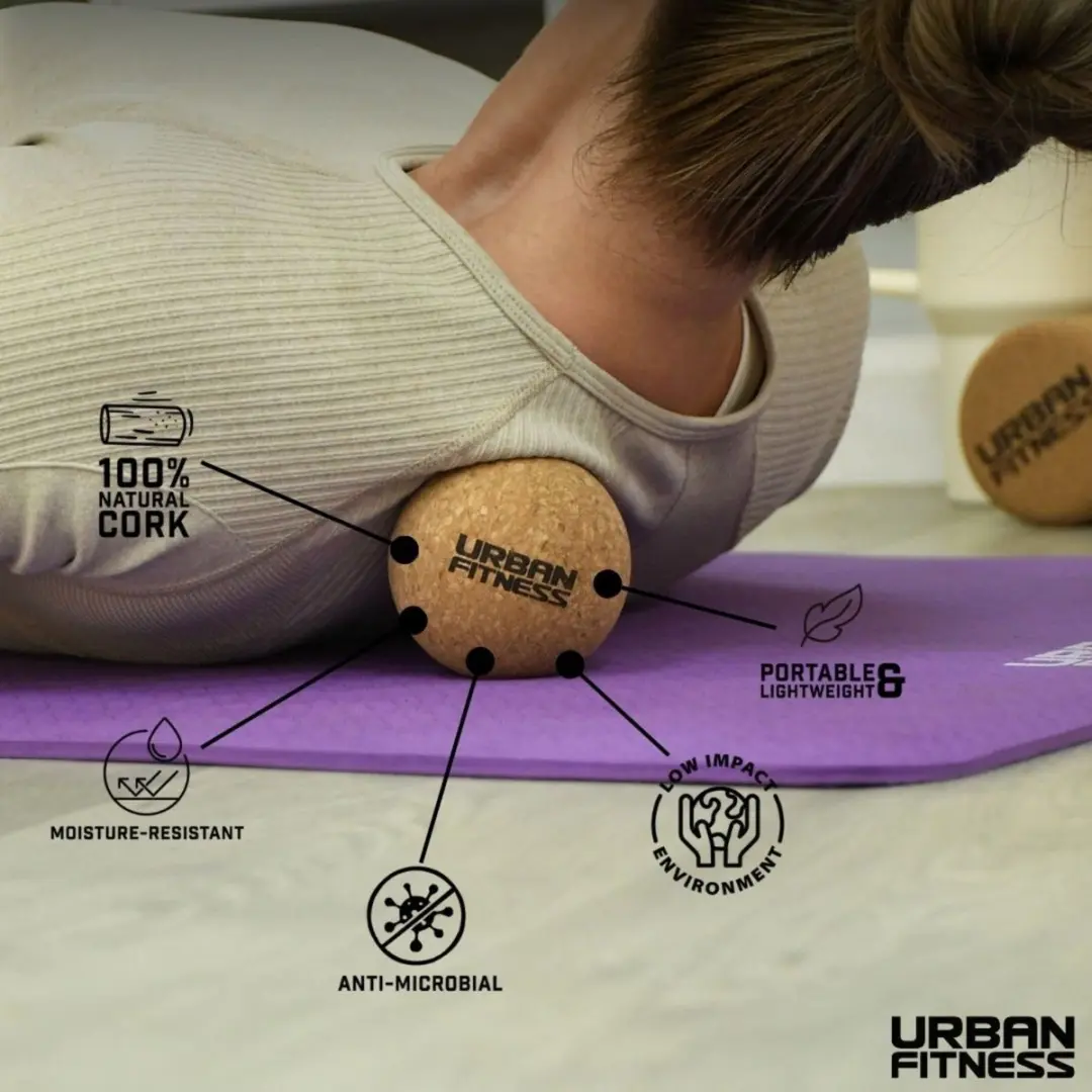Urban Fitness Massagebal Kurk 8cm UFM301 - afbeelding 3 van 3