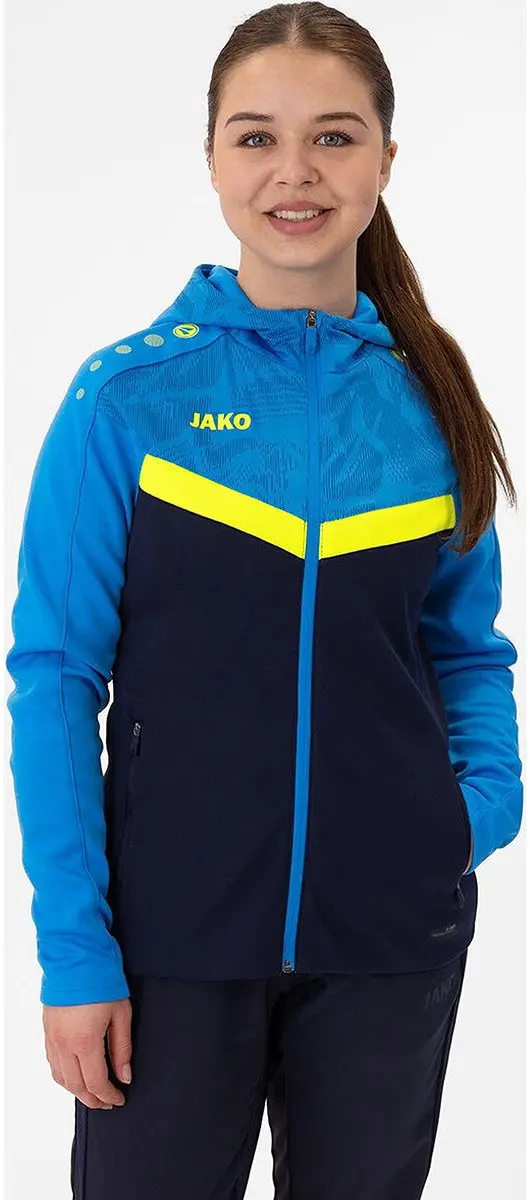 JAKO Iconic Jas met Kap Dames - Marine - 44 - afbeelding 6 van 6