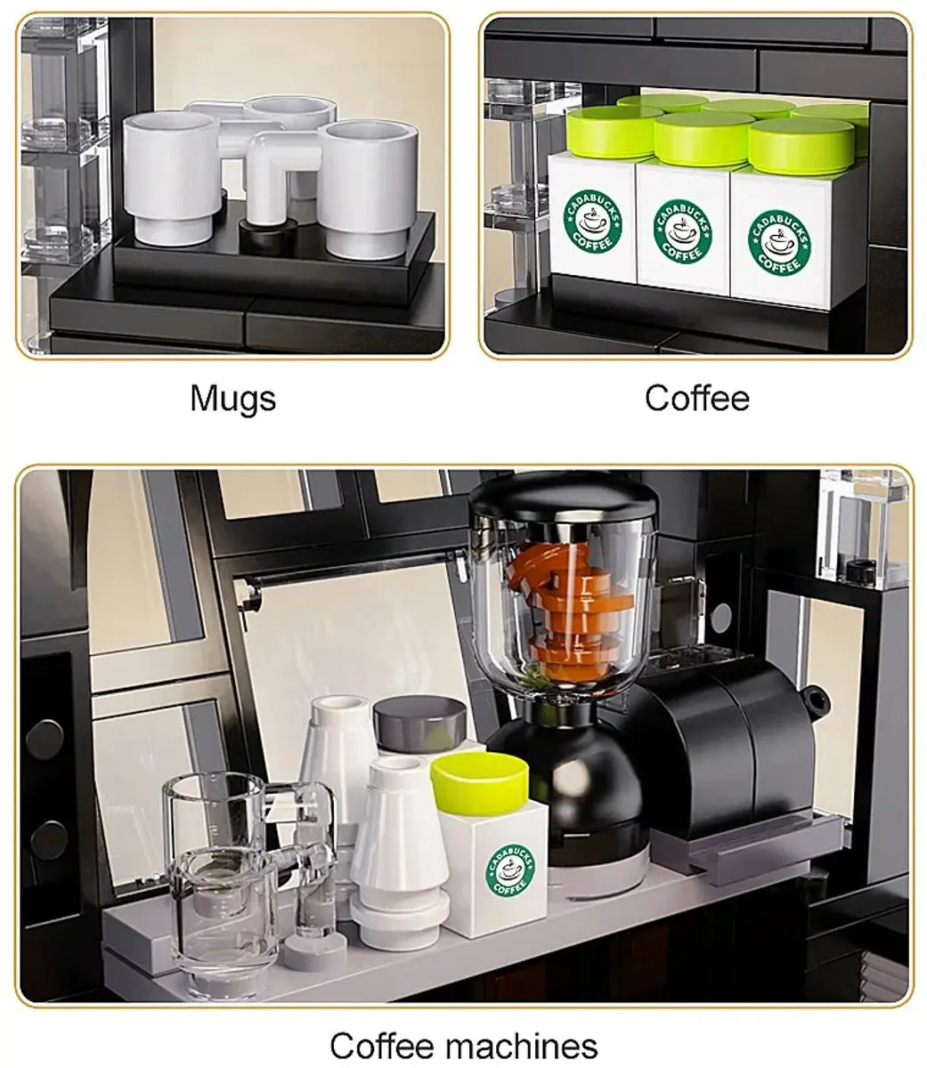 Jamara CaDA Bricks Koffiehuis met LED - 768 delig - afbeelding 6 van 6