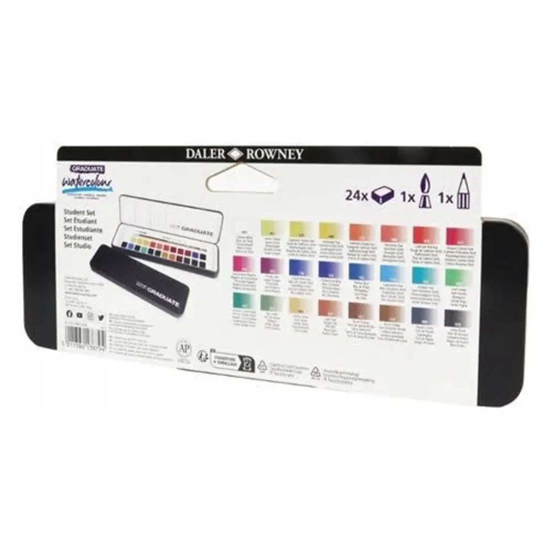 Daler Rowney Graduate Aquarelset - 24 Kleuren - afbeelding 2 van 2