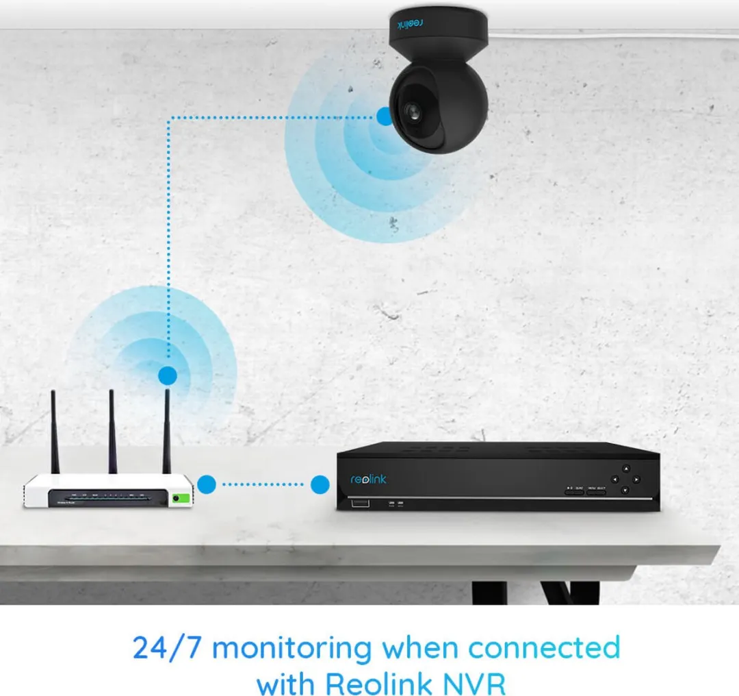 Reolink E1 Pro-Black 5MP PT-Camera - Zwart