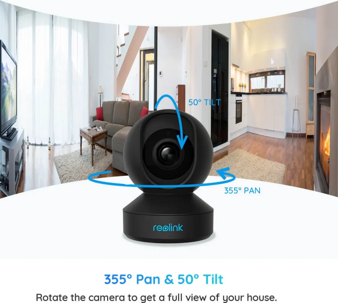 Reolink E1 Pro-Black 5MP PT-Camera - Zwart