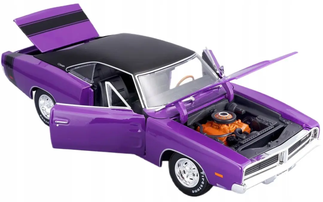 Maisto Dodge Charger R/T 1969 Modelauto 1:18 Paars