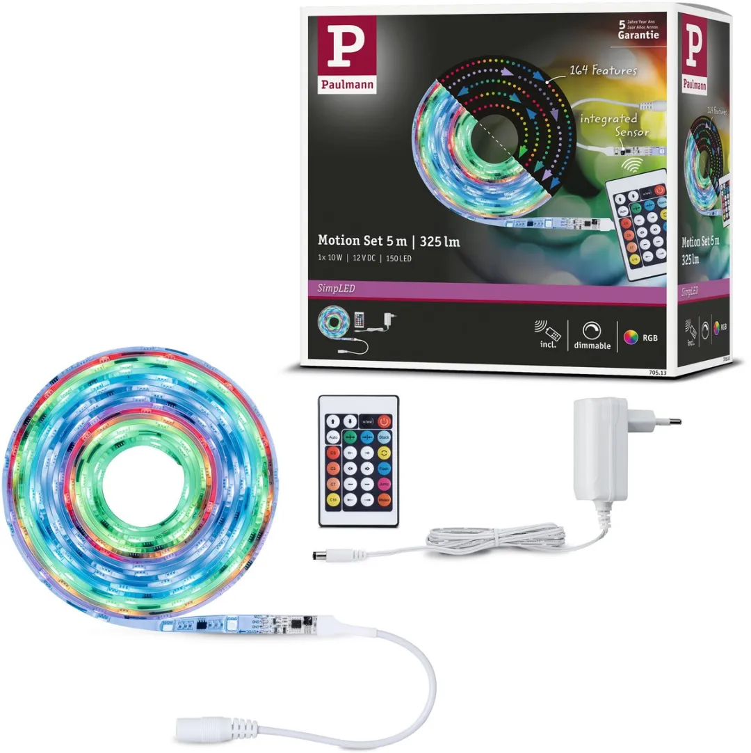Paulmann SimpLED Motion LED Strip RGB 5m - 10W - 30 LEDs/m