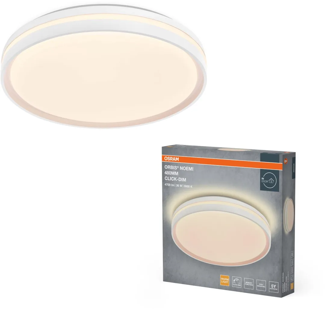 Osram Orbis Noemi LED Plafondlamp 480mm - 36W Warm Wit