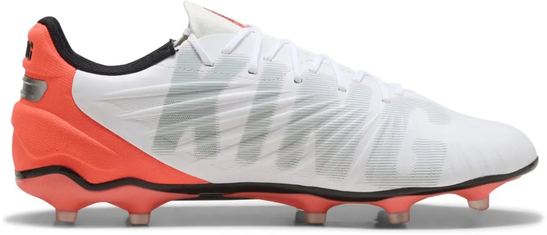 PUMA King Match FG/AG Voetbalschoenen - Wit/Zilver/Rood - afbeelding 3 van 6