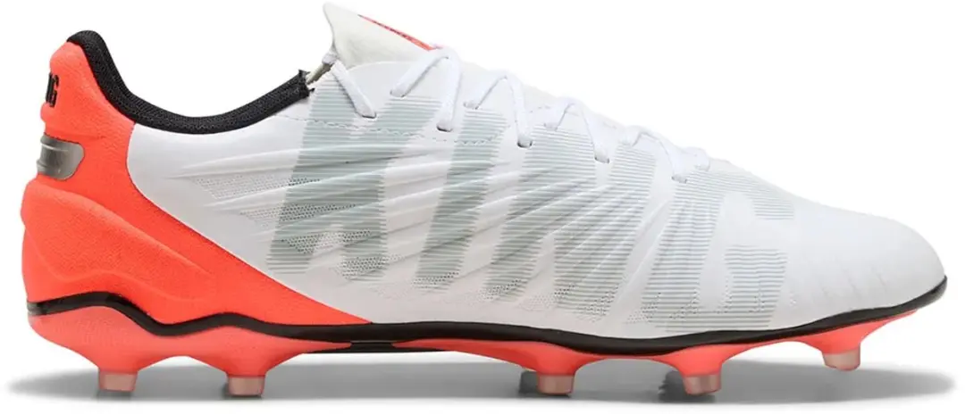 PUMA King Match FG/AG Voetbalschoenen - Wit/Zilver/Rood - afbeelding 6 van 6