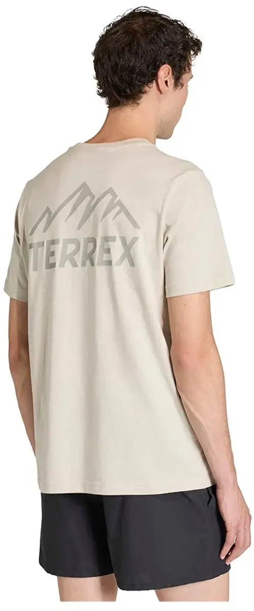 adidas Terrex Mountain Graphic T-Shirt Heren - Beige - afbeelding 2 van 6