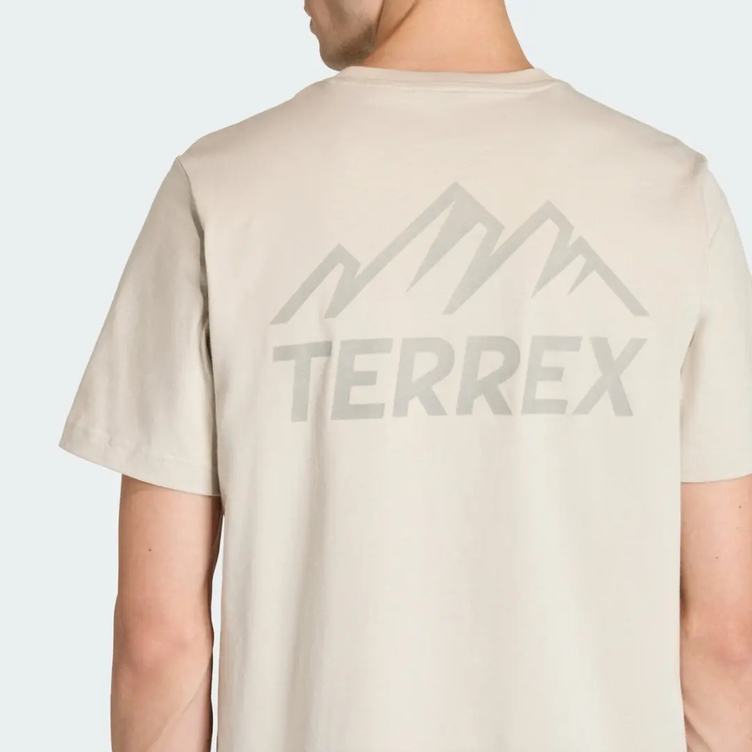 adidas Terrex Mountain Graphic T-Shirt Heren - Beige - afbeelding 6 van 6