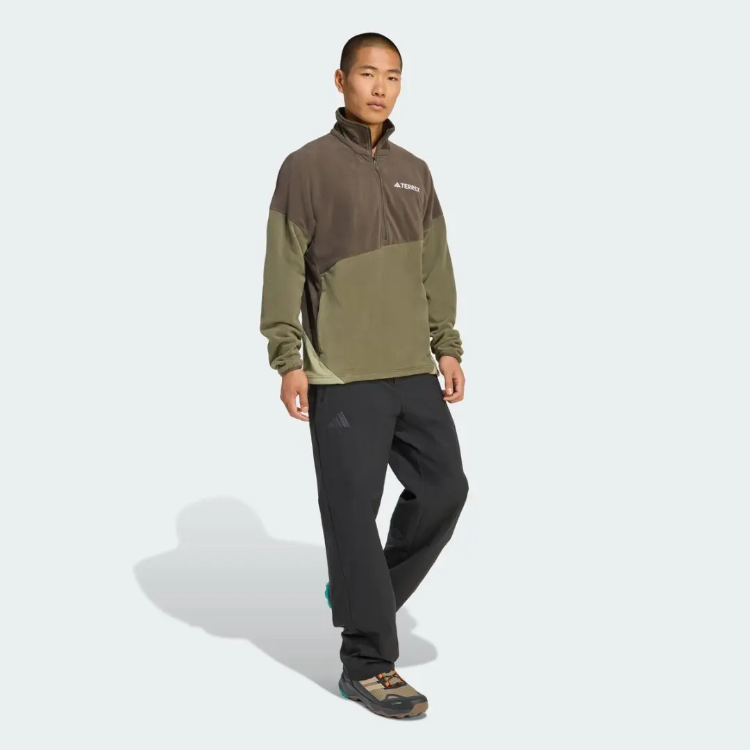 adidas Terrex Multi Climawarm Fleece Anorak Heren - Groen - afbeelding 3 van 6