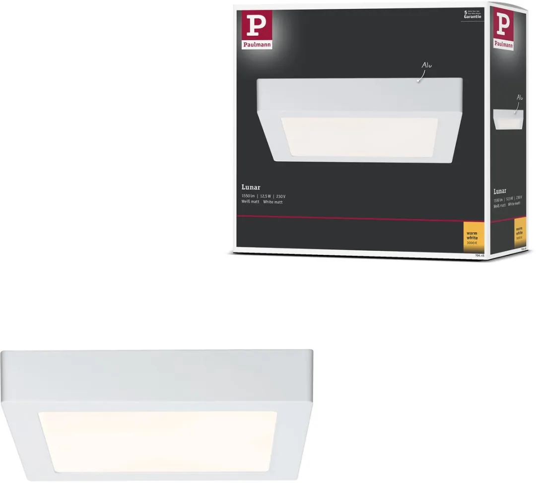 Paulmann LED-paneel Lunar 225x225mm 12,5W 1140lm