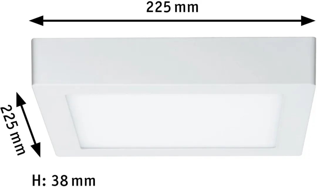 Paulmann LED-paneel Lunar 225x225mm 12,5W 1140lm - Wit mat - afbeelding 6 van 6