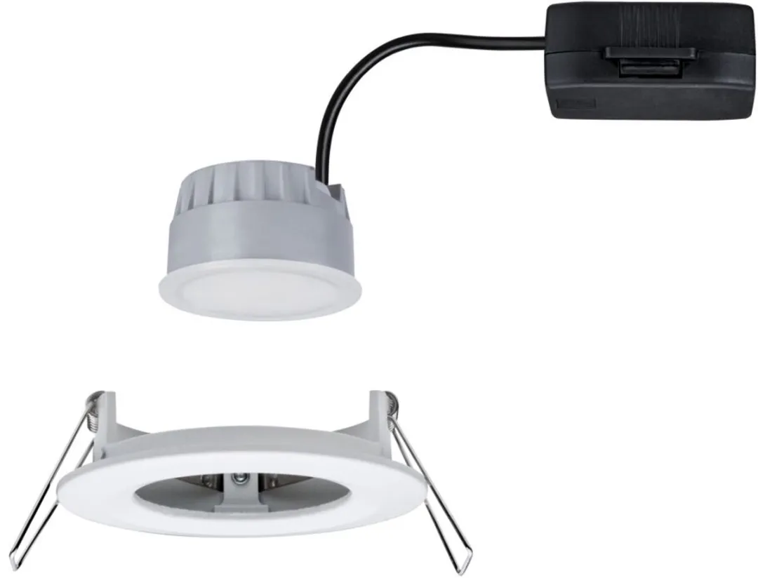 Paulmann Nova Coin LED-inbouwlamp 6W 470lm 2700K - IP44 Wit mat
