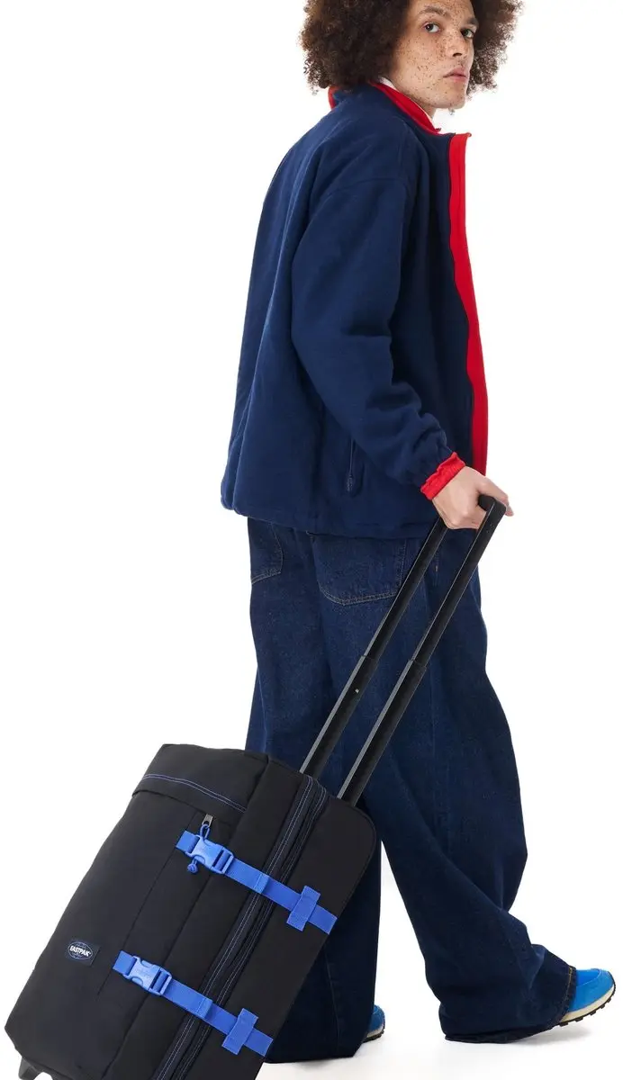 Eastpak Tranverz S Trolley 42L - Zwart/Elektrisch Blauw - afbeelding 4 van 6