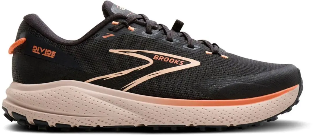 Brooks Divide 6 Trailrunning Schoenen Dames - Zwart/Oranje - afbeelding 3 van 6