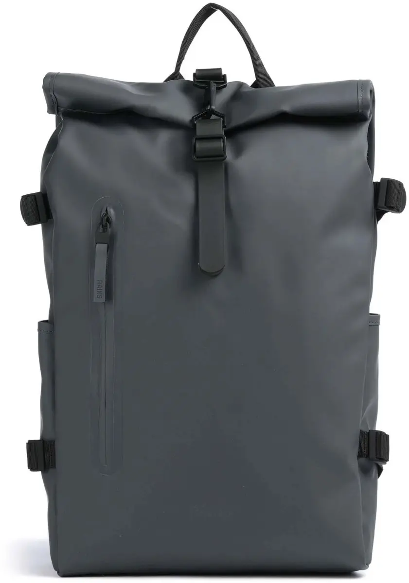 Rains Rolltop Rugzak Large W3 - 16 inch laptop - Dark Grey - afbeelding 4 van 6