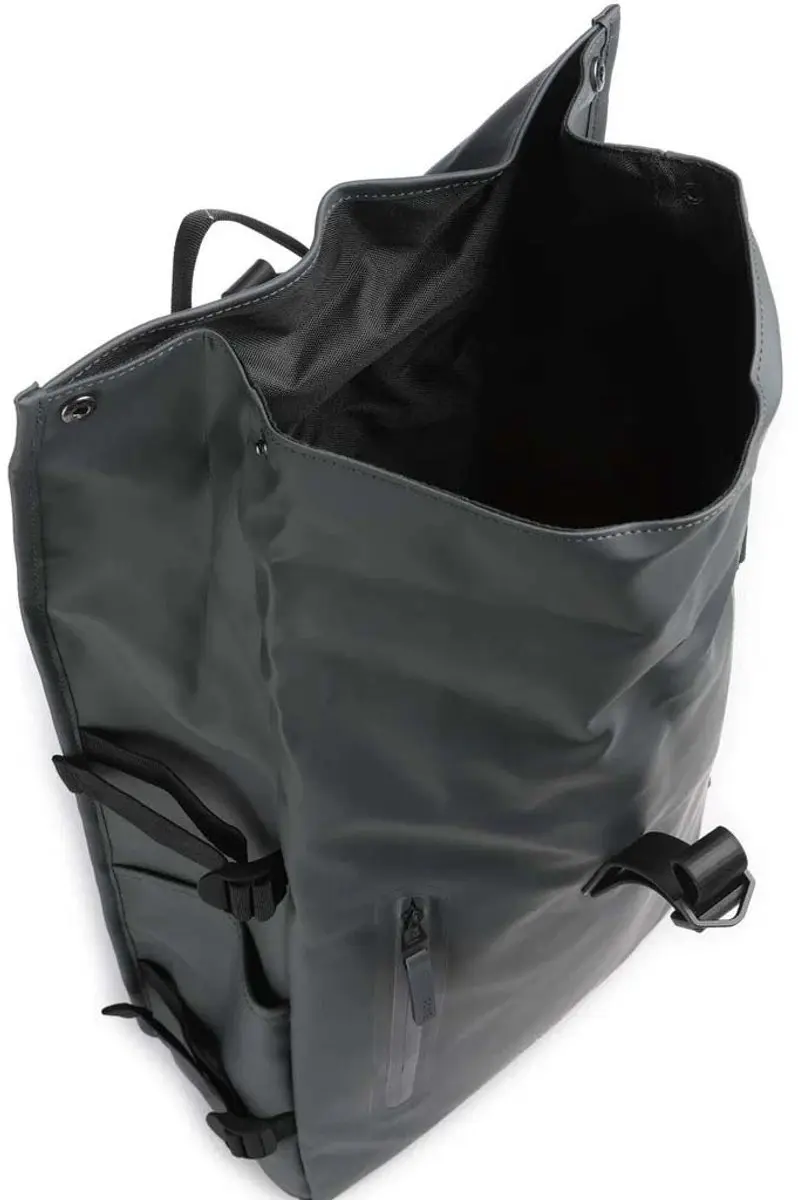 Rains Rolltop Rugzak Large W3 - 16 inch laptop - Dark Grey - afbeelding 3 van 6