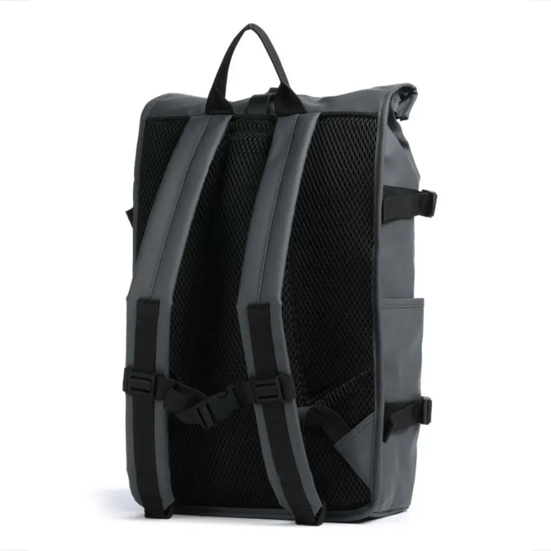 Rains Rolltop Rugzak Large W3 - 16 inch laptop - Dark Grey - afbeelding 2 van 6