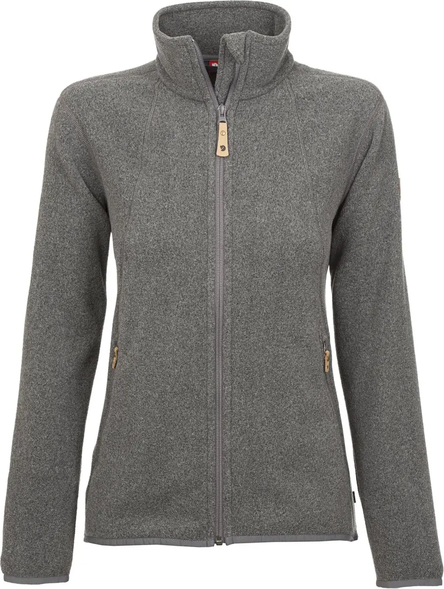 Fjallraven Stina Fleece Dames Outdoorjas - Grijs - Maat L