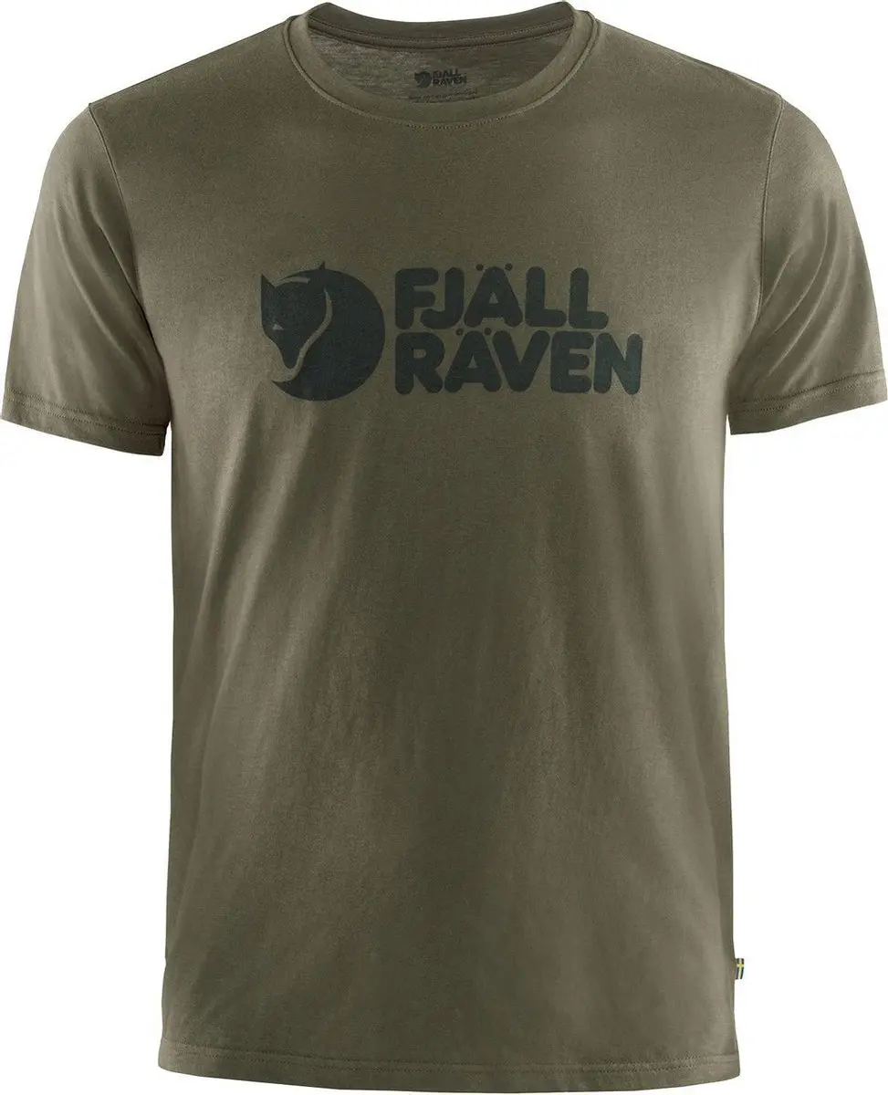 Fjällräven Logo T-shirt - Dark Olive - S