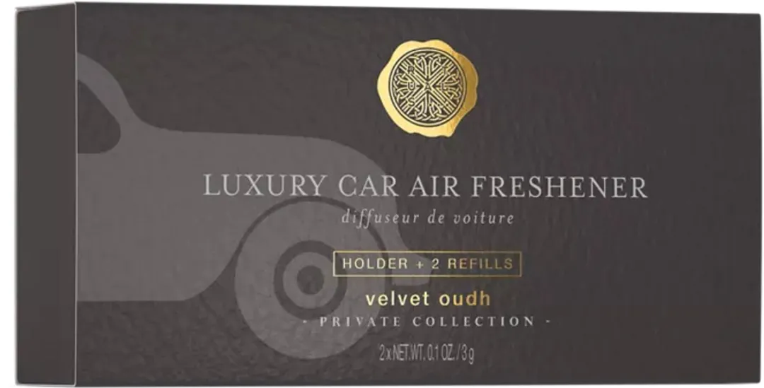 Rituals Velvet Oudh Auto Parfum - Houten Houder + 2x Refills 3g