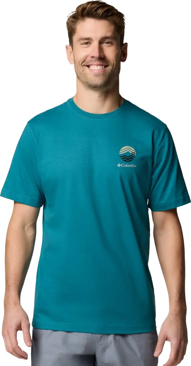 Columbia Kettle River Outdoor Tee Heren T-shirt - Groen - M
