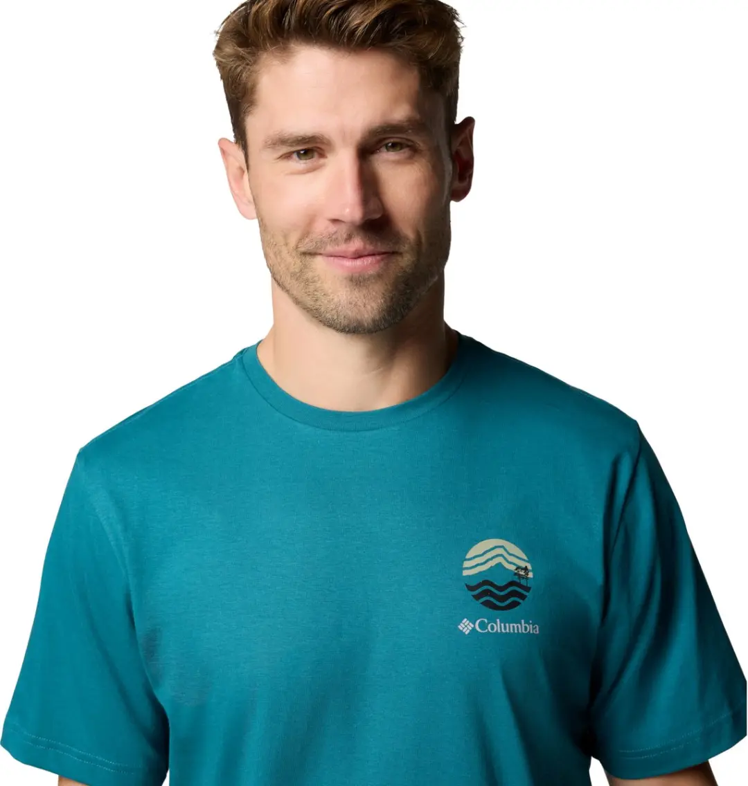 Columbia Kettle River Outdoor Tee Heren T-shirt - Groen - M - afbeelding 4 van 5