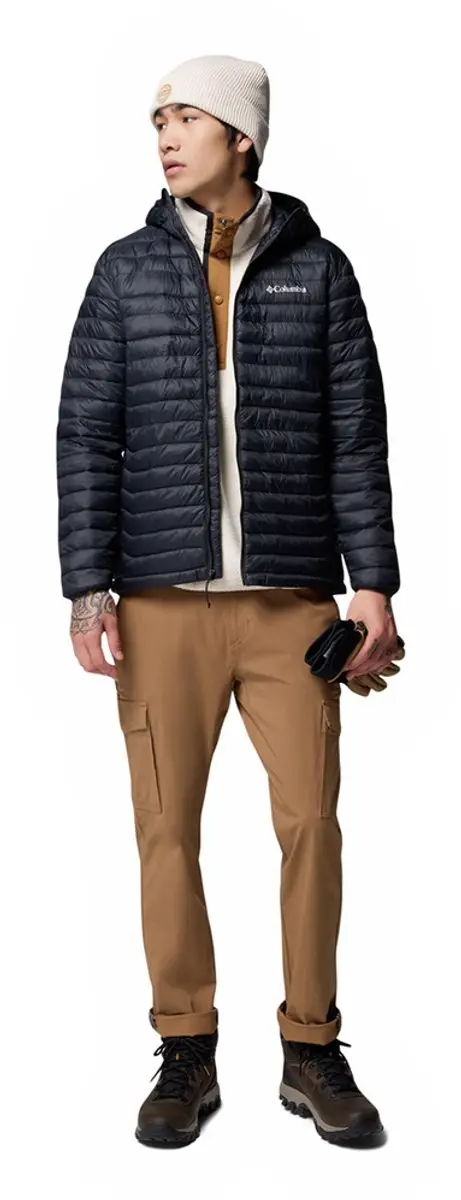 Columbia Powder Pass Jas met capuchon - Zwart - XL - afbeelding 4 van 6