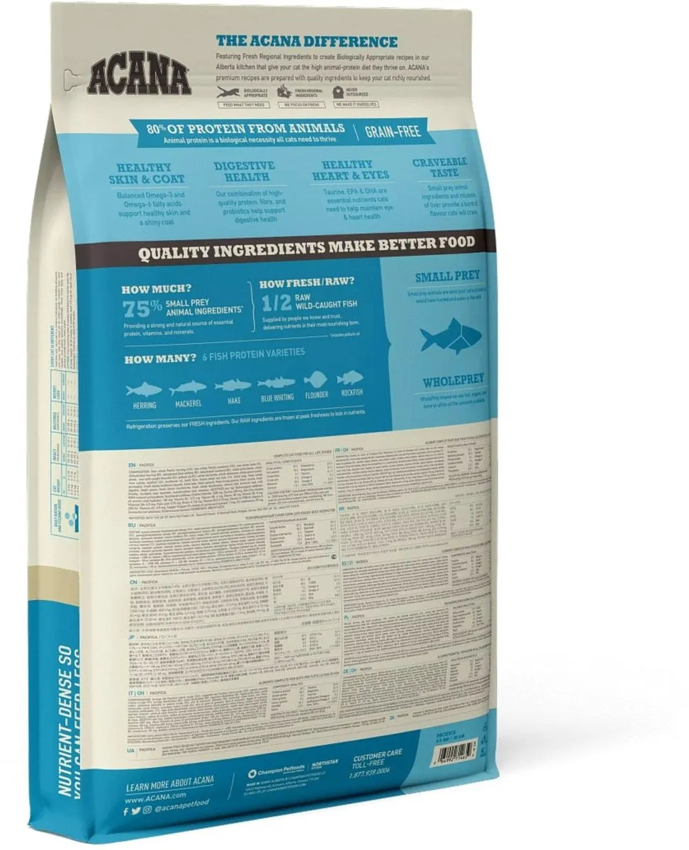Acana Cat Pacifica Zeevis Kattenvoer 4.5kg