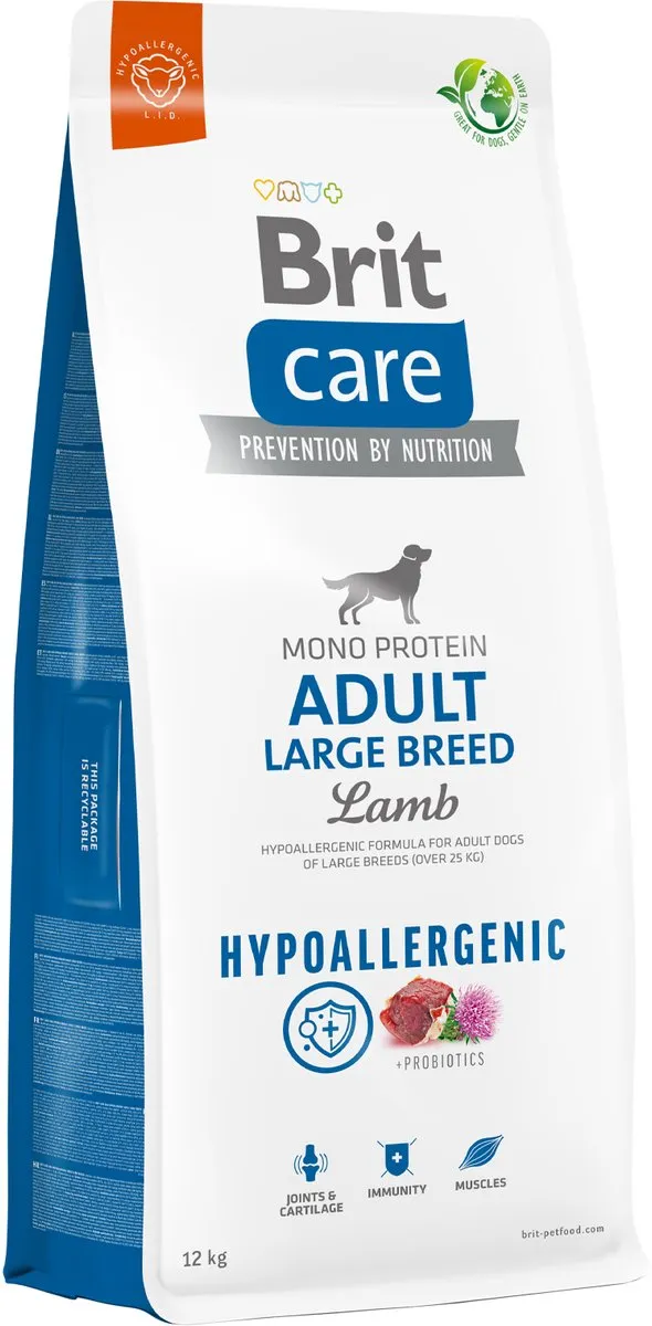 Brit Care Hypoallergeen Adult Large Breed Lam & Rijst 12kg