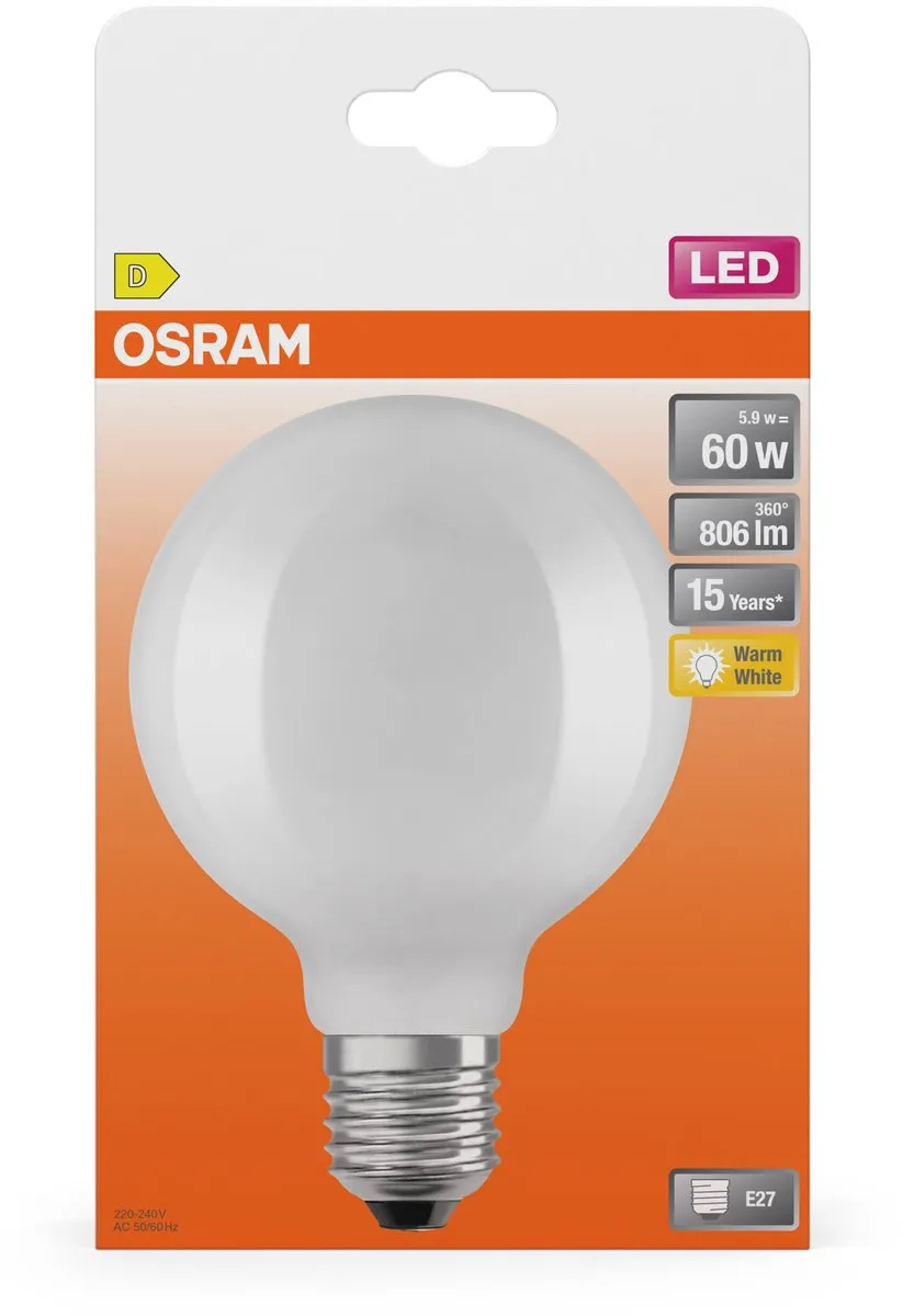 Osram LED Star Globe G95 60 Filament - 5,9W 806lm Mat - afbeelding 6 van 6