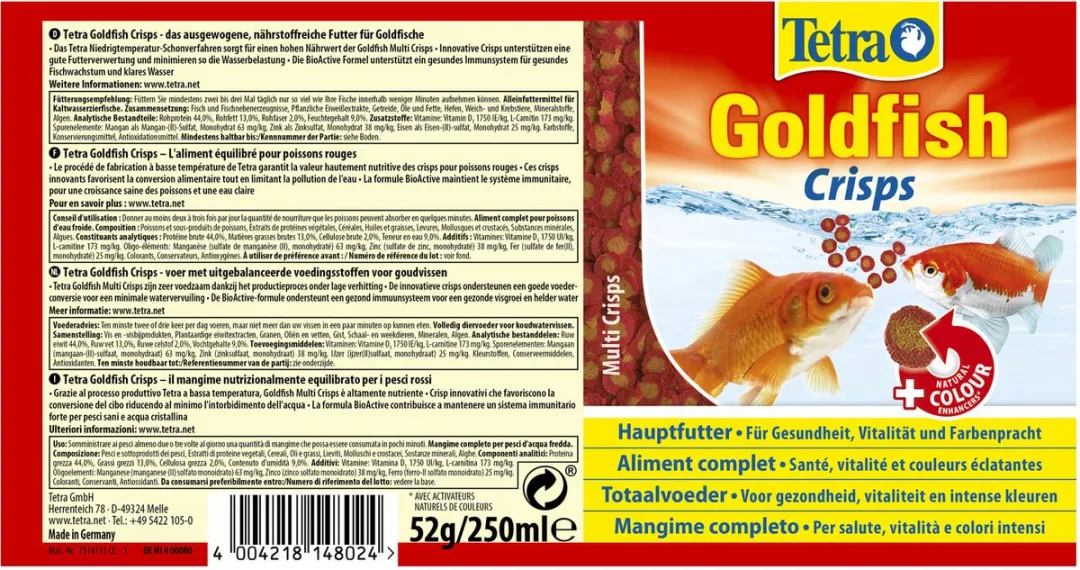 Tetra Goldfish Crisps Vissenvoer 250ml
