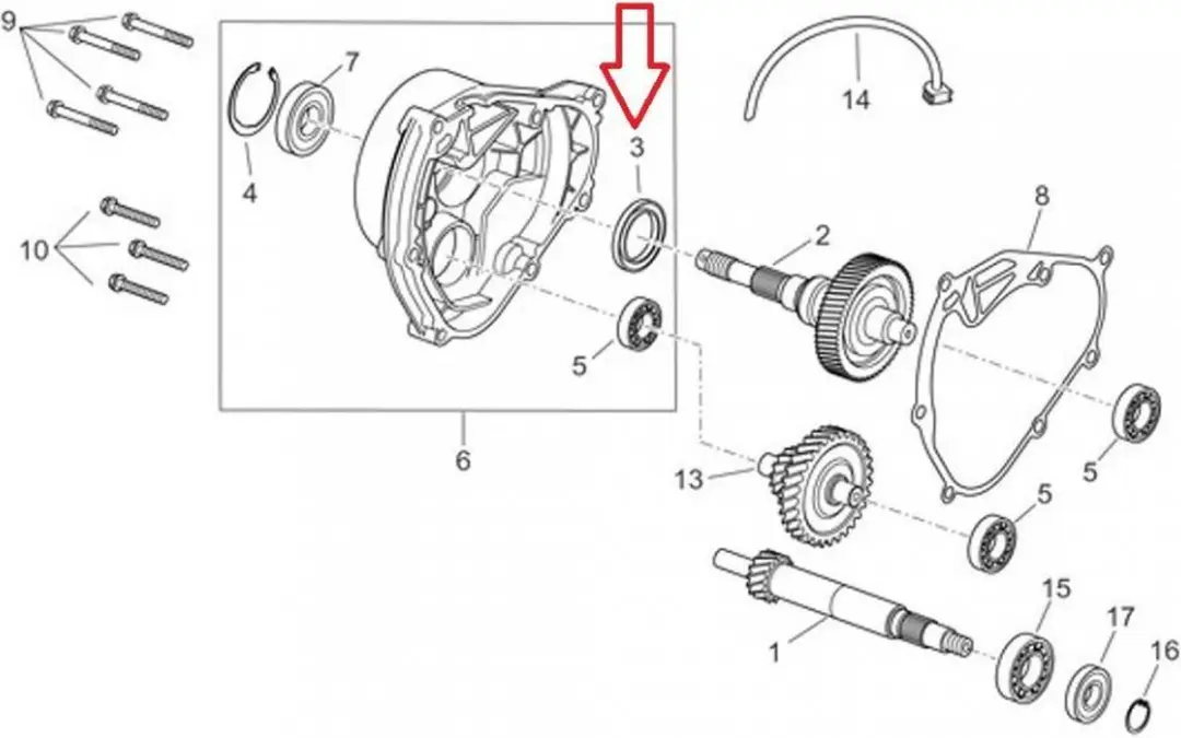 originele motorafdichting voor aprilia 500 scarabeo scooter 2003 tot 2008 873351