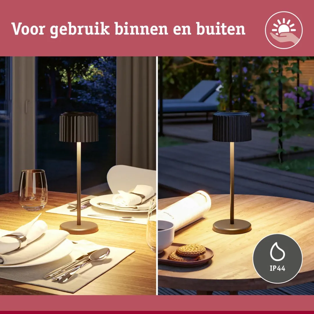 Solar Acculamp Else IP44 dimbaar 2700K Zwart