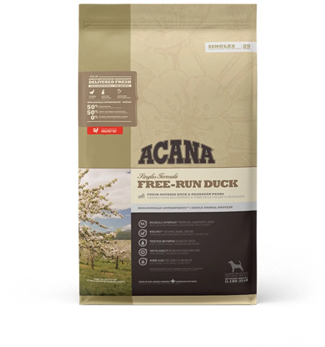 Acana Singles Free-Run Eend & Aardpeer Hondenvoer 11.4kg