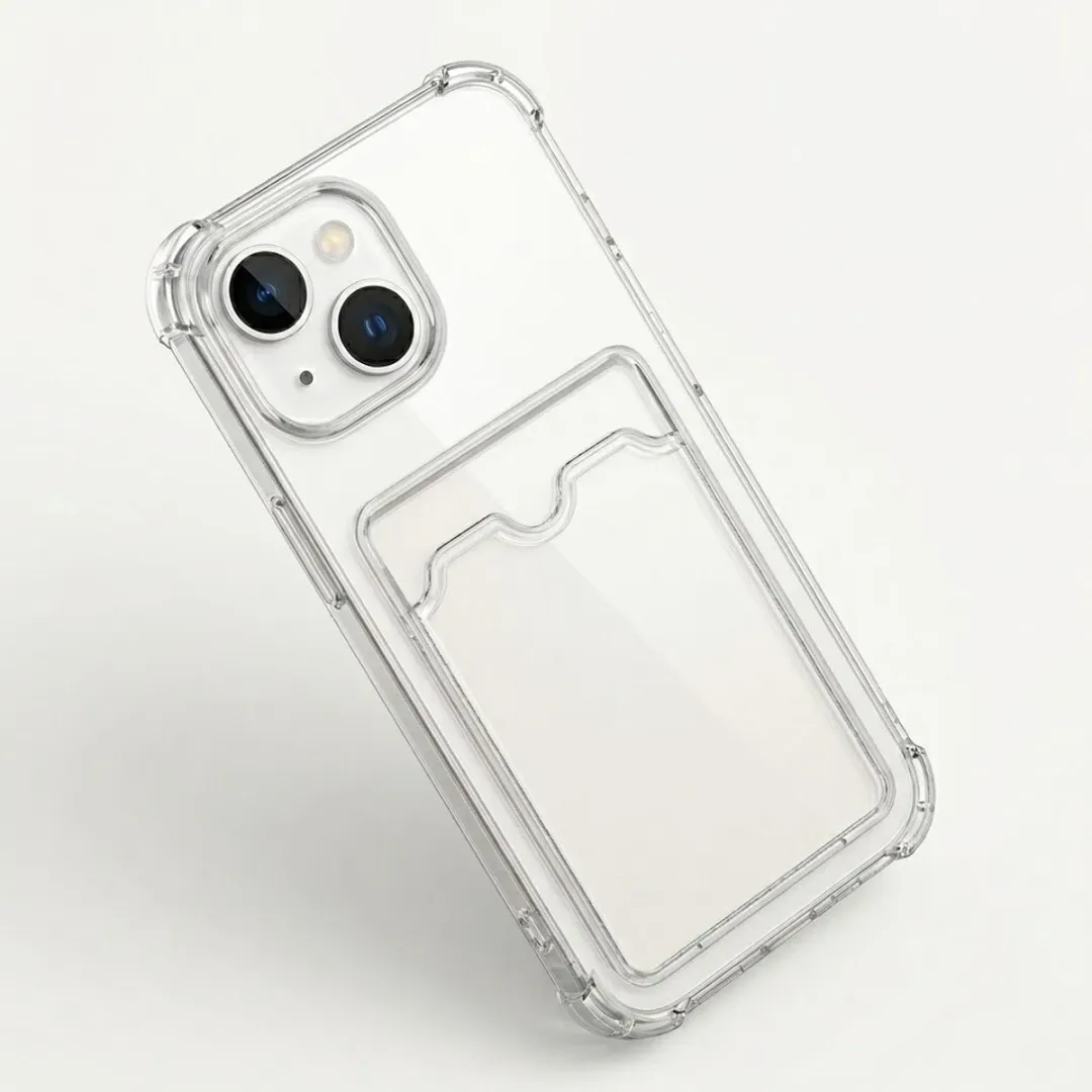 NUVEX iPhone 15 Transparant Hoesje met Kaarthouder
