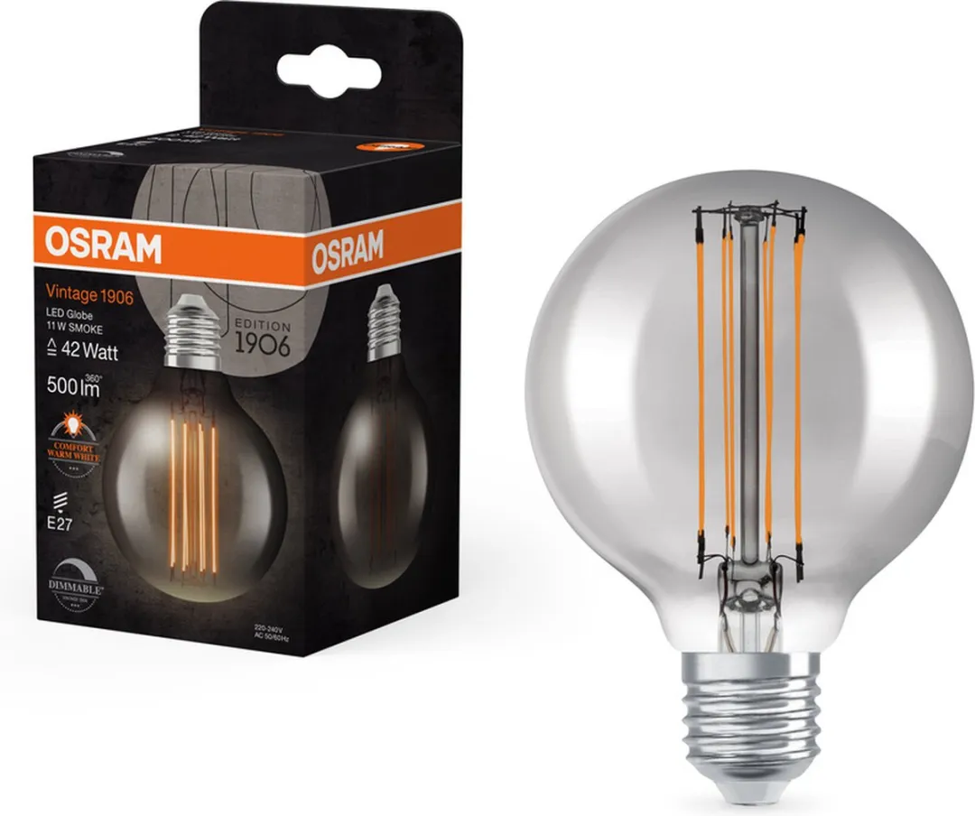 Osram Dimbare LED Vintage Edition E27 G80 11W - 1800K Warm Wit
