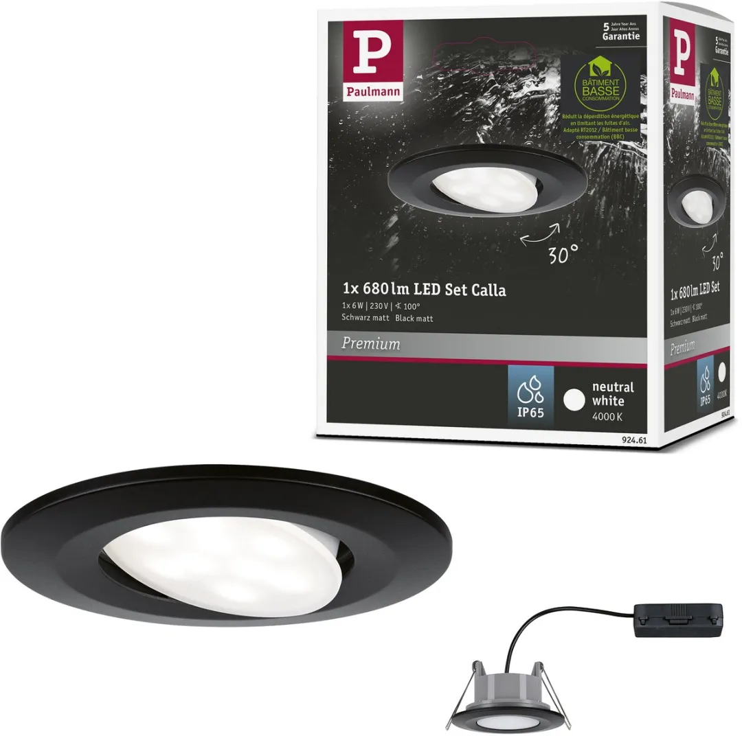 Paulmann LED-inbouwlamp Calla IP65 6W 500lm 4000K