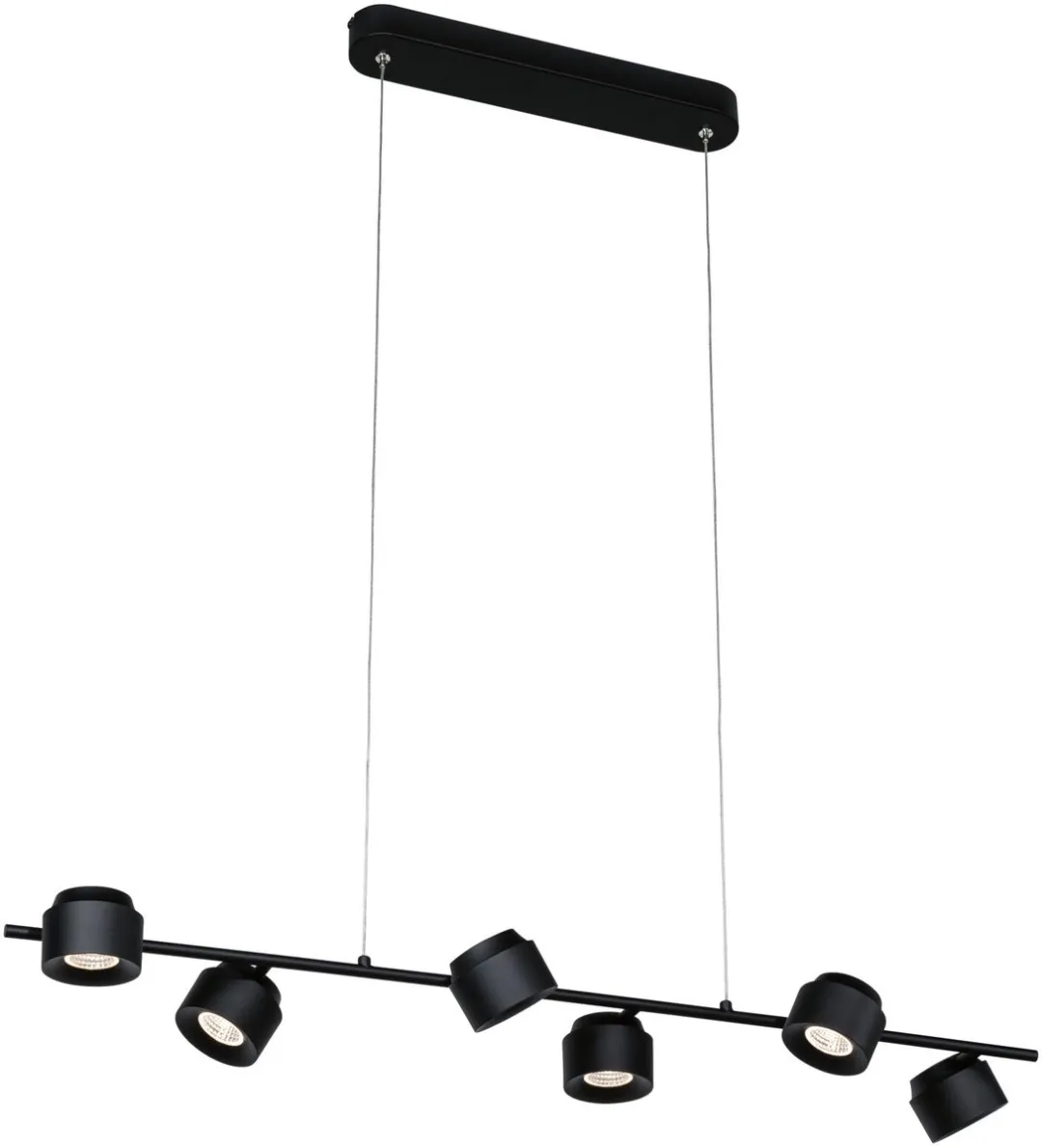 Paulmann Puric Pane LED-hanglamp Zigbee 3.0 - 6x450lm 2700K - Zwart