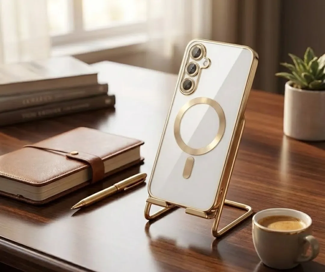 NUVEX Transparant Telefoonhoesje A26 MagSafe - Goud